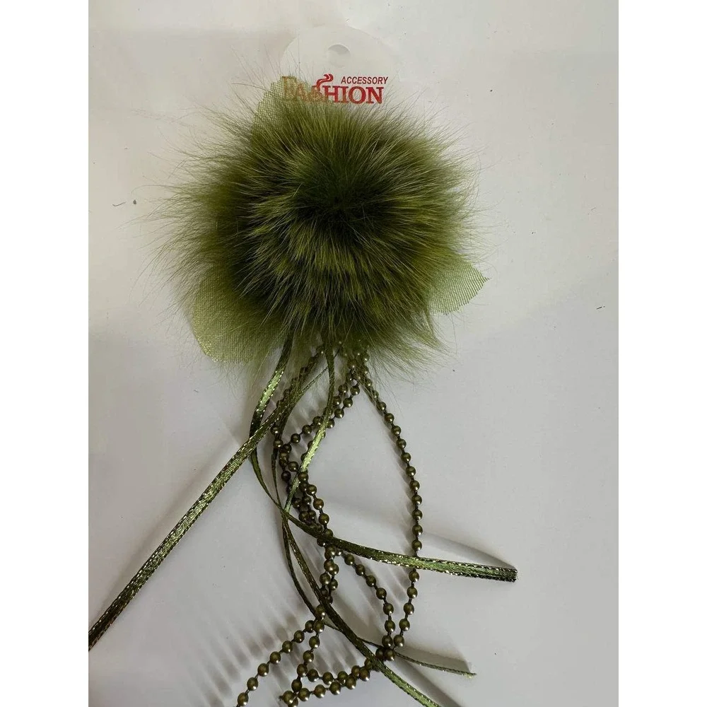 Boho Feather Earrings Jewelry Lot w/ Faux Fur Hair Clip Set 056 (3)